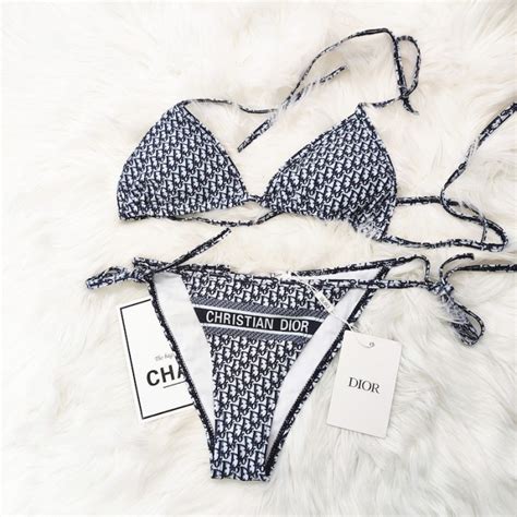 blue and white dior bikini|Dior swimsuits.